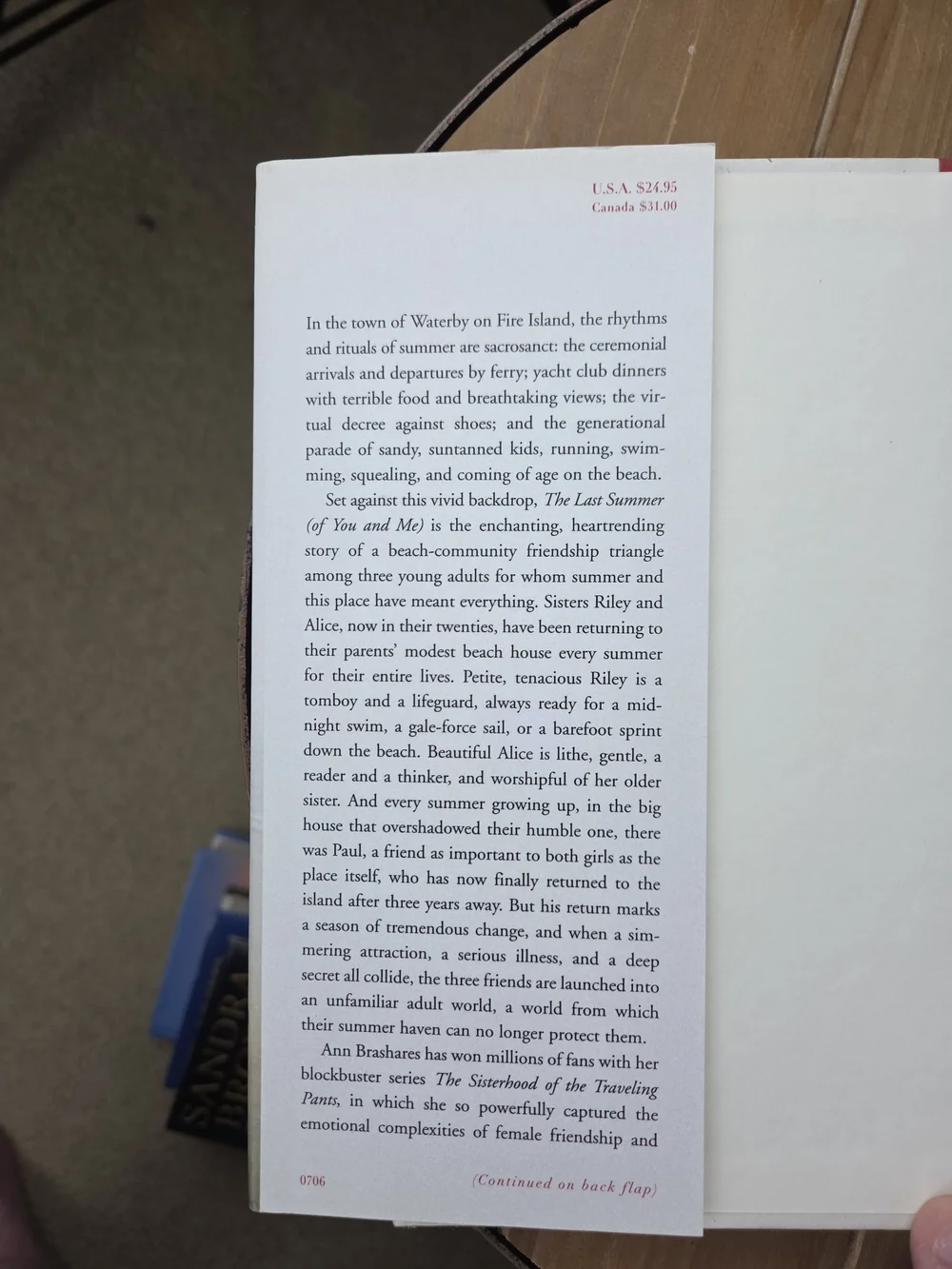 Hardback ..Ann Brashares 